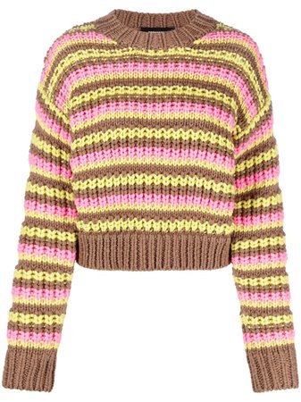 Dsquared2 chunky-knit Striped Jumper - Farfetch