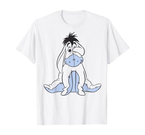 Amazon.com: Disney Winnie The Pooh Eeyore Simple Sketch Portrait T-Shirt: Clothing