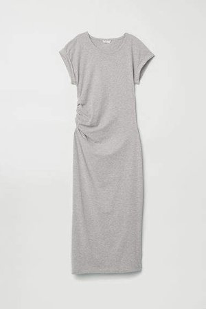 Draped Jersey Dress - Gray