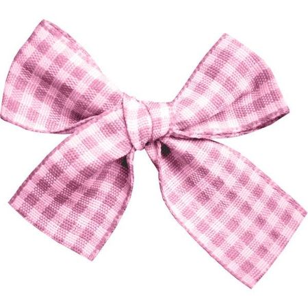 pink gingham bow