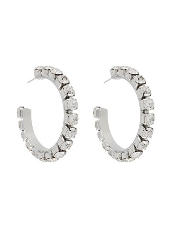 AREA Crystal Hoop Earrings - Farfetch