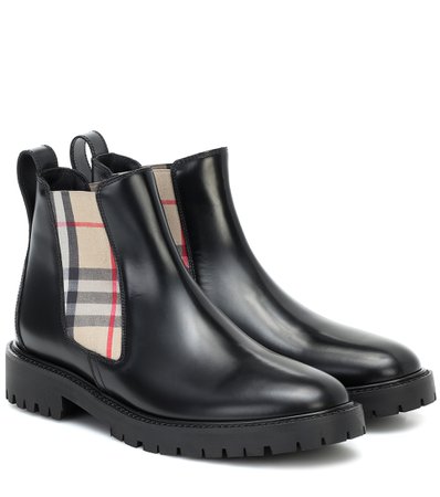 Leather Ankle Boots - Burberry | Mytheresa