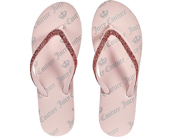 Juicy Couture Shimmery flip flops