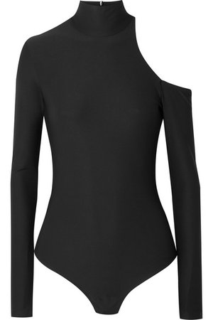 Alix | Barclay one-shoulder stretch-jersey turtleneck thong bodysuit | NET-A-PORTER.COM