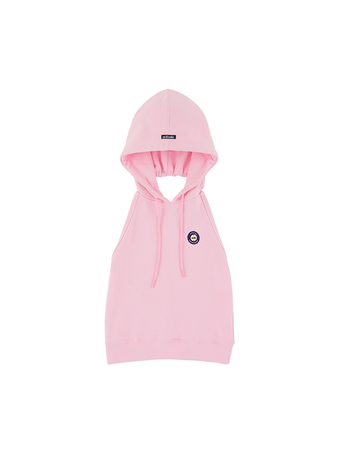 as if calie halterneck hoodie pink