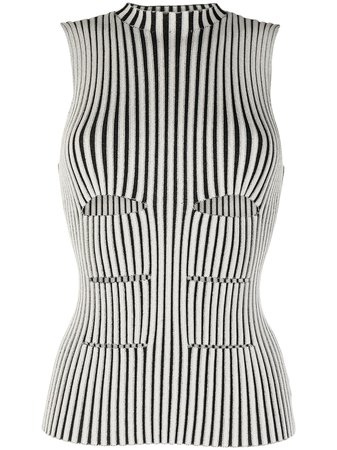 Shop Dion Lee striped sleeveless top with Express Delivery - FARFETCH