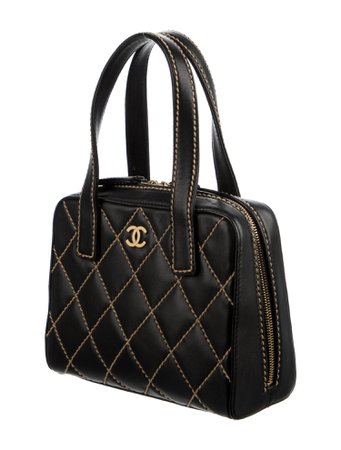 Chanel Quilted Wild Stitch Tote - Black Handle Bags, Handbags - CHA749246 | The RealReal