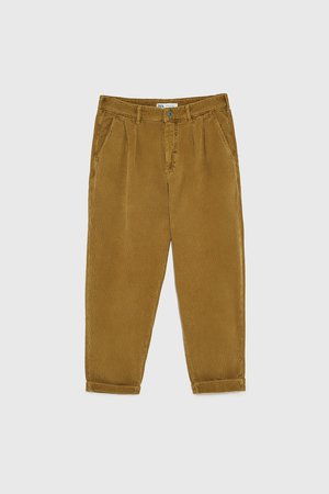 LOOSE FIT CORDUROY PANTS - View All-TROUSERS-MAN | ZARA United States