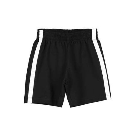 White Stripe Shorts in Black by Beau Loves – Junior Edition