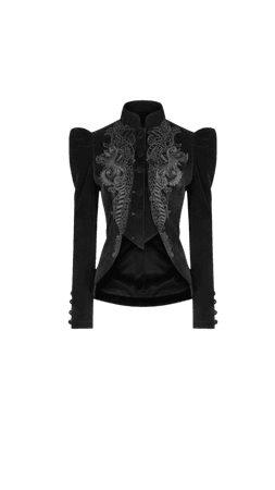 Victorian goth black jacket blazer