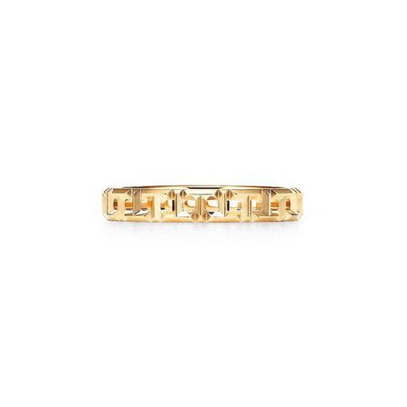 Tiffany T True narrow ring in 18k gold, 3.5 mm wide. | Tiffany & Co.