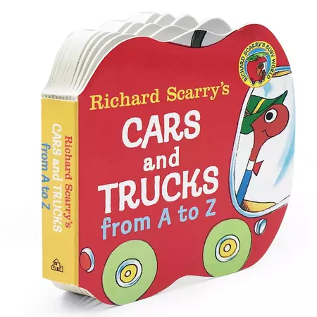 Richard Scarry's Cars and Trucks From A To Z Baby Word Learning Dictionary English Alphabet Picture Book Reading Board Book