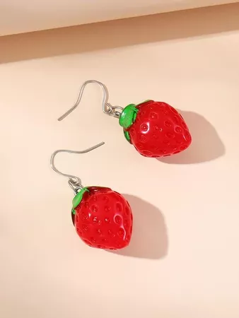Black Friday 2020 | Strawberry Design Drop Earrings | SHEIN USA