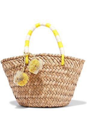 Wicker and printed textured-leather tote | DOLCE & GABBANA | Sale up to 70% off | THE OUTNET