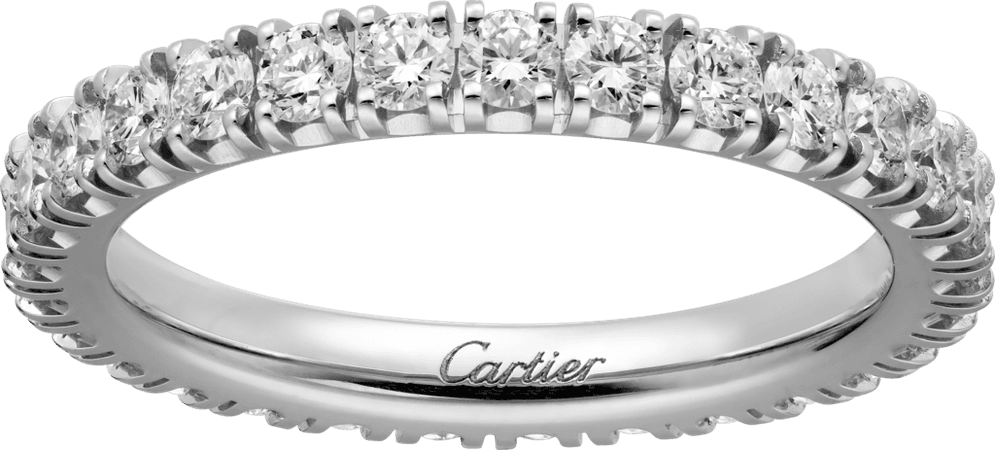 CRB4087100 - Étincelle de Cartier wedding band - Platinum, diamonds - Cartier