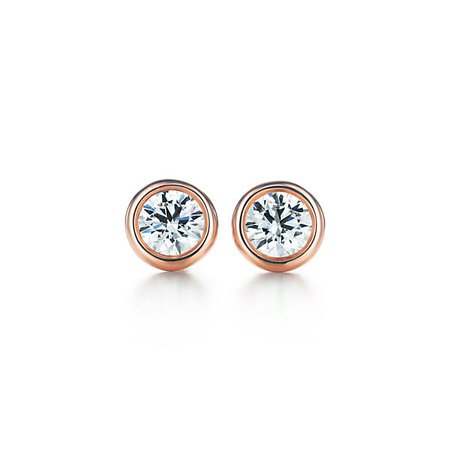 Brincos Diamonds by the Yard™ de Elsa Peretti™ em ouro rosa 18k. | Tiffany & Co.