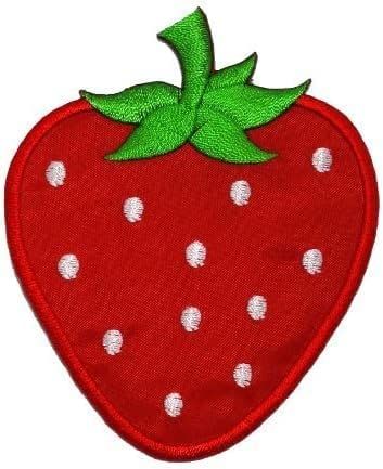 Amazon.com: Graphic Dust Red Strawberry Embroidered Iron on Patch Applique DIY Fruit