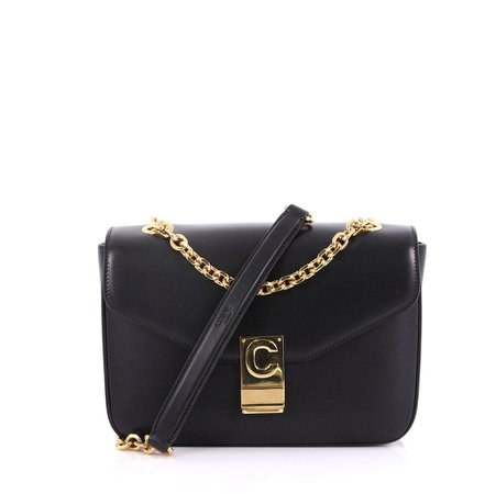 Celine C Bag Leather Medium Black 406961 – Rebag