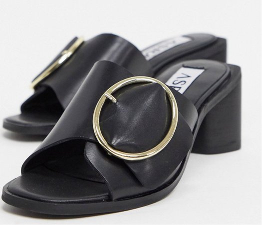 ASOS black heeled sandals