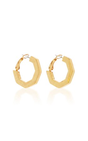 Gold-Tone And Onyx Earrings By Oscar De La Renta | Moda Operandi