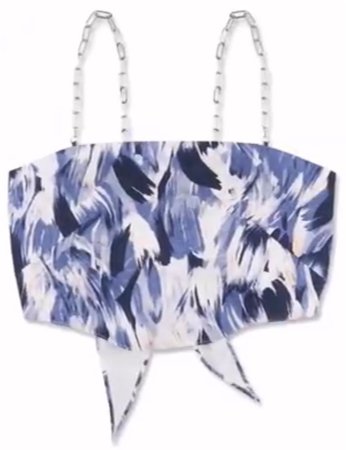 citybreeze city two-way chain crop top blue