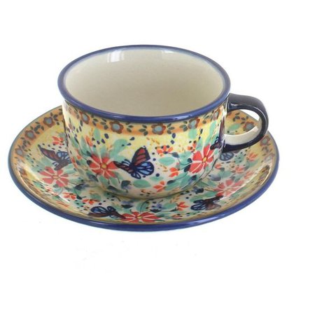 Blue Butterfly Cup & Saucer