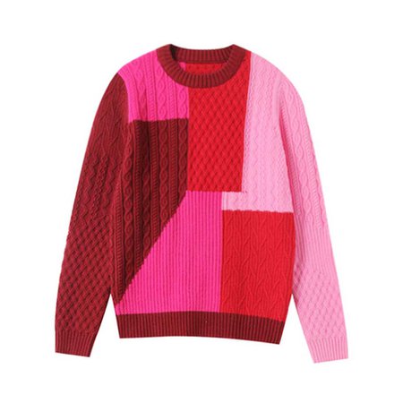 JESSICABUURMAN – KIMOS Color Block Long Sleeves Sweater