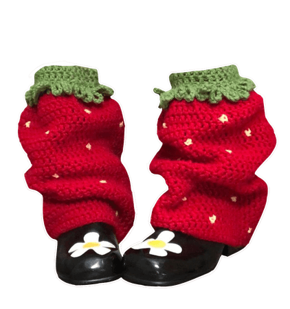 strawberry socks leg warmers gyaru