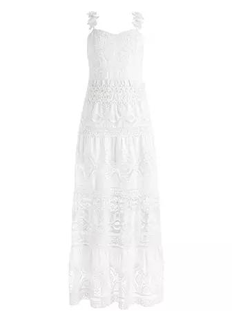 Alora Embroidered Sweetheart Maxi Dress In White | Alice And Olivia