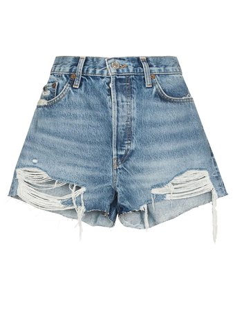 Shop RE/DONE '70s high-rise denim shorts with Express Delivery - FARFETCH