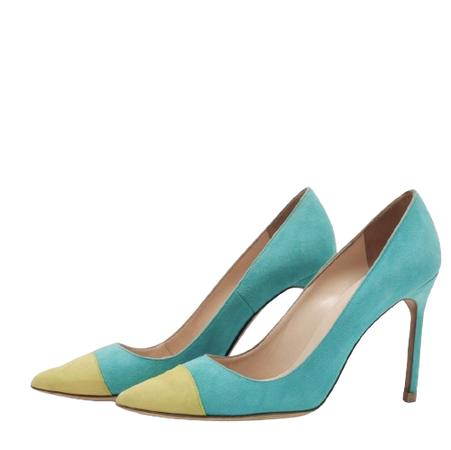 blue and turquoise heels