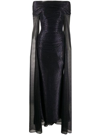 Shop Talbot Runhof bardot gown with Express Delivery - FARFETCH