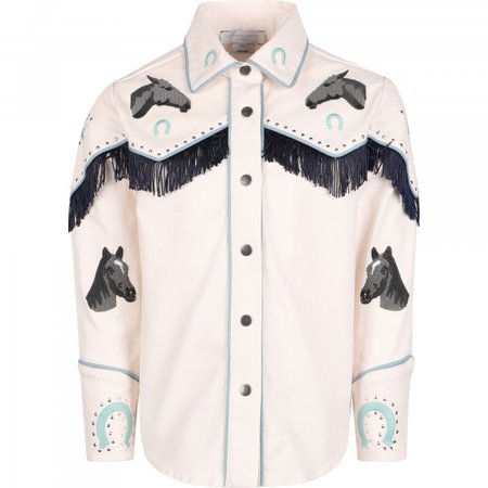 Stella McCartney Cowgirl Shirt in Off-White - BAMBINIFASHION.COM