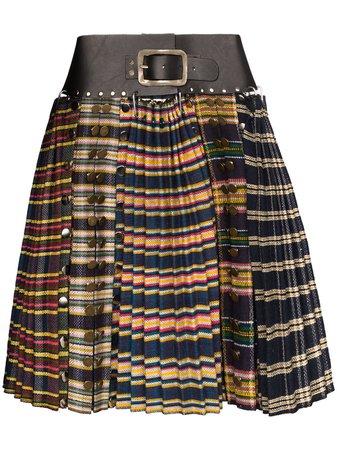 Chopova Lowena Check Pleated Skirt Ss20 | Farfetch.com