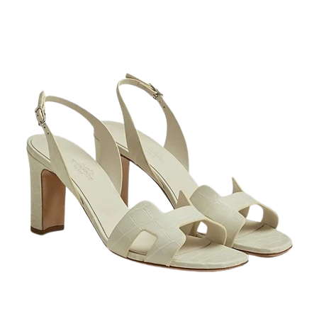 Hermes croc heels