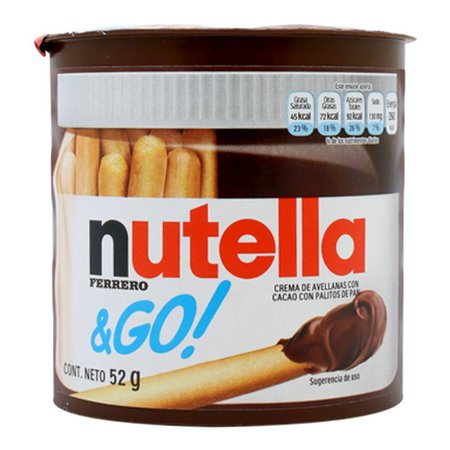Crema de avellanas Nutella con palitos de pan 52 g | Walmart