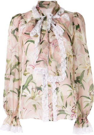 lily print blouse
