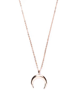 Half Moon Necklace Rose Gold - Happiness Boutique