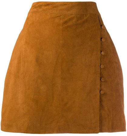 side buttons a-line skirt