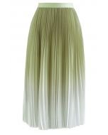 Gradient Pleated Midi Skirt - Retro, Indie and Unique Fashion