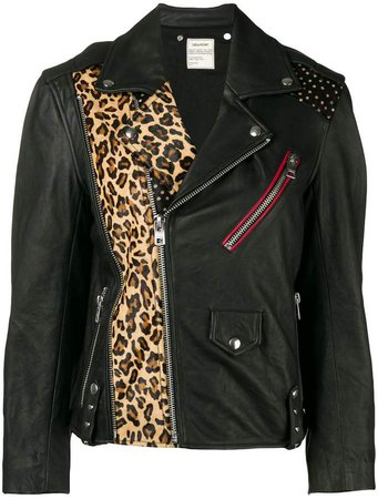 Zadig&Voltaire Liya Patch leather biker jacket