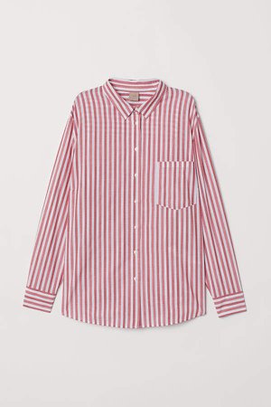 H&M+ Cotton Shirt - Red