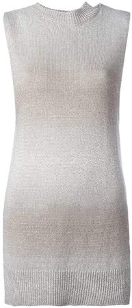 high neck knitted tank