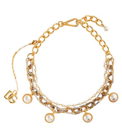 Dolce & Gabbana - Embellished chain-link necklace | Mytheresa