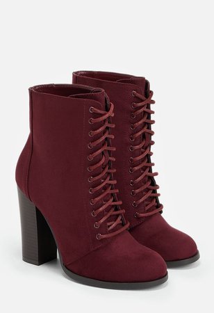 Dark Red Ankle Boots