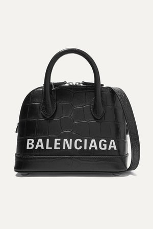 Balenciaga | Ville XXS AJ printed croc-effect leather tote | NET-A-PORTER.COM
