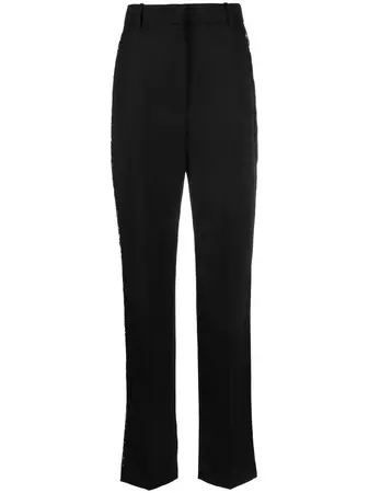 Alexander McQueen lace-panel tailored-cut Trousers - Farfetch