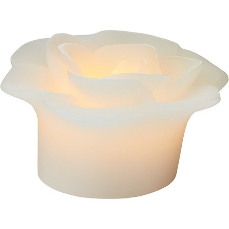 White Floating Flower Water-Activated Flameless LED Candles 2ct | Party City Canada