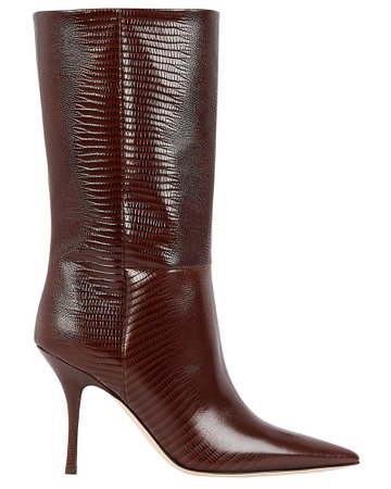 Paris Texas Mama Lizard-Embossed Leather Boots | INTERMIX®