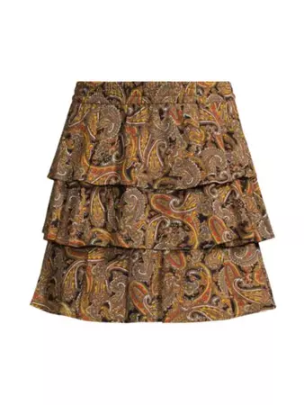 MICHAEL Michael Kors Tiered Paisley Miniskirt on SALE | Saks OFF 5TH